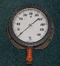 Vintage INDUSTRIAL pressure gauge _stamped: Ashford 1850 _Steampunk look_ 500psi_decorative use