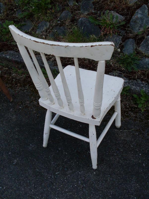 Circa 1920 Set of 2 Children's chairs _pic shows 4 all hardwood_heavy construction _probably made of ash