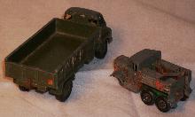 Vintage DINKY TOYS 621 3 Ton Army Wagon & Matchbox No.64 Scammell Breakdown Truck