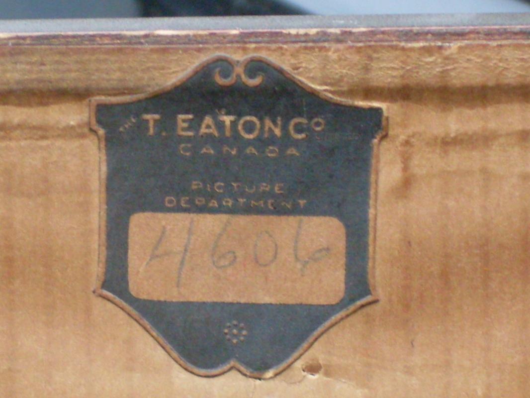 Original the T. EATON'S of Canada Shadow Box Picture Frame & Bouquet Flowers Needlepoint _Cross Stitch