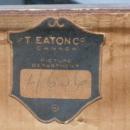Original the T. EATON'S of Canada Shadow Box Picture Frame & Bouquet Flowers Needlepoint _Cross Stitch