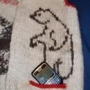 Vintage 1960's style of Cowichan Indian Sweater Hand Carded Sheeps Wool + Hand Knitted Native American Indian VEST __Rare Find_ One-of-a-Kind. Excellent Condition_ image