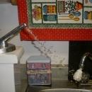Soda Pop _ Fountain Vanilla syrup Dispenser Vanilla _ Heavy Pottery / porcelain Container with metal pump / spout NO DAMAGE see pic#3 Water Flow