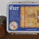 WILD FRONTIER Go West Metal Lunch Box OHIO ART USA + Thermos
