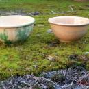 2pcs ELITE # 8 early ALBERTA POTTERIES + early MEDALTA POTTERY MIXING BOWLS