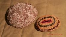 North American Native ART Very Finely Woven BASKETRY over Abalone Shell_ Lucy Paviao Kluky _ Nootka tribe + LARGE Abolone Shell