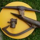 Miners Mining Artifacts Tools Peavey + Pick + Justrite Cap Lamp