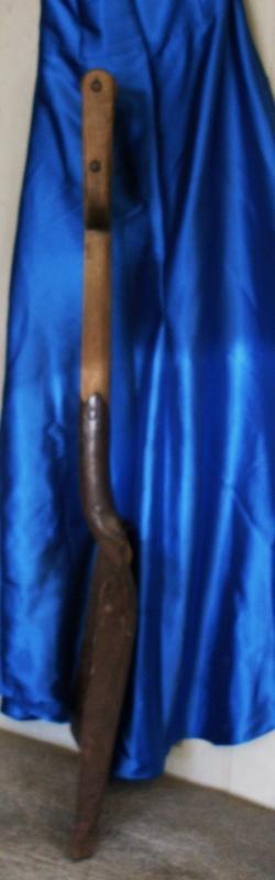 Antique COAL MINER'S Shovel with D shaped Wooden Handle _Shovel STAMPED T_ coal mining