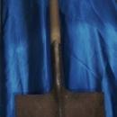 Antique COAL MINER'S Shovel with D shaped Wooden Handle _Shovel STAMPED T_ coal mining