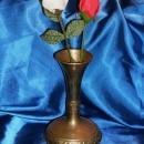 Mildly Ornate BEAUTIFUL SPUN CAST BRASS / BRONZE VASE _That Rings like a BELL when tapped. Heavy