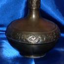 Mildly Ornate BEAUTIFUL SPUN CAST BRASS / BRONZE VASE _That Rings like a BELL when tapped. Heavy