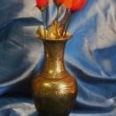 1900 Chinese SOLID Brass / Bronze VASE _ 8 Inch High_ HEAVY CAST Brass / Bronze