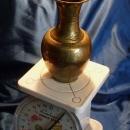 1900 Chinese SOLID Brass / Bronze VASE _ 8 Inch High_ HEAVY CAST Brass / Bronze
