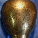 1900 Chinese SOLID Brass / Bronze VASE _ 8 Inch High_ HEAVY CAST Brass / Bronze