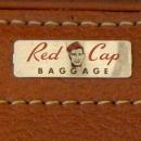 1950's-60's RED CAP ALL GENUINE LEATHER LUGGAGE Bag Suitcase
