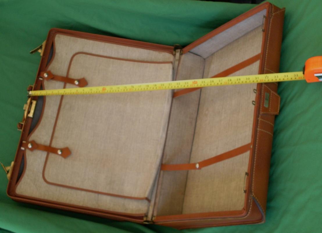 1950's-60's RED CAP ALL GENUINE LEATHER LUGGAGE Bag Suitcase