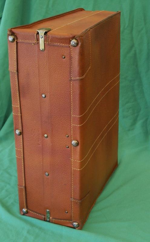 1950's-60's RED CAP ALL GENUINE LEATHER LUGGAGE Bag Suitcase