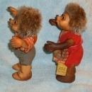 vintage STEIFF Hedgehogs Macki + Mucki with Tags 4 1/2 INCH High