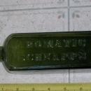 c 1848 - 1880 New York importer UDOLPHO WOLFE'S SCHIEDAM AROMATIC SCHNAPPS Size 20.32cm X 5.715cm Mottled Green primitive Nice Condition