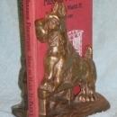 Arts n Crafts SCOTTY DOG SOLID BRONZE BOOKENDS ...Scotty Dog resting on Fence NO DAMAGE
