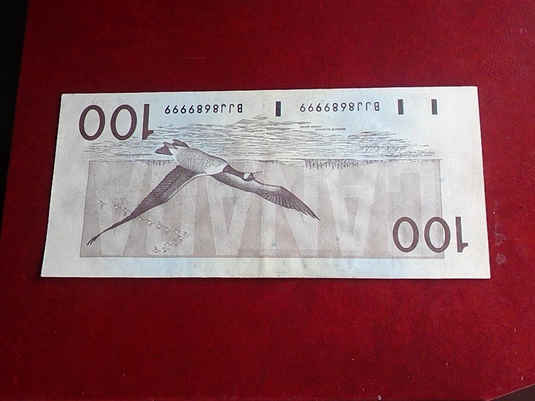 (3)1975 CANADA $100. Dollar Bills (7)1988 CANADA $100_ Circulated_ Prefix vary_ THIESSEN + CROW_ KNIGHT + THIESSEN_CROW+BOUEY