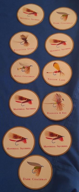 RARE FIND ! 1950's 60's _43 pcs LOT SPORTSMAN CIGARETTE flies Fly Fishing _off cig panels. Mount in your choice of Picture Frame. Great Fishing Decor