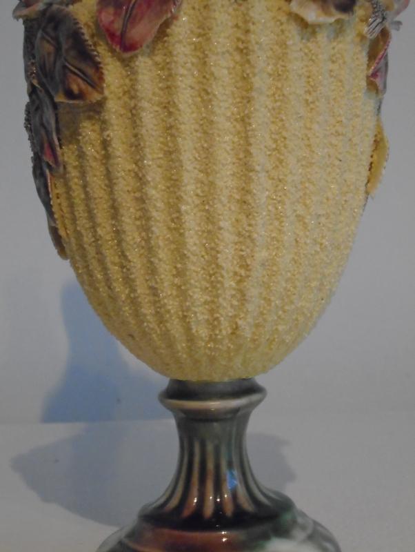 Antique MAJOLICA POTTERY Ewer / JUG on Pedestal Base. The Skill of Craftsman Just Beautiful ~ Circa 1890's