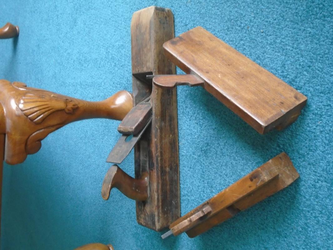 c1860s_RARE FIND #1 G.BERRY TOTTENHAM COURT Rd BLADE Hearnshaw Bros. SHEFFIELD #2 John Moseley & Sons #3 A. MATHIESON WOODEN BLOCK MOLDING PLANE