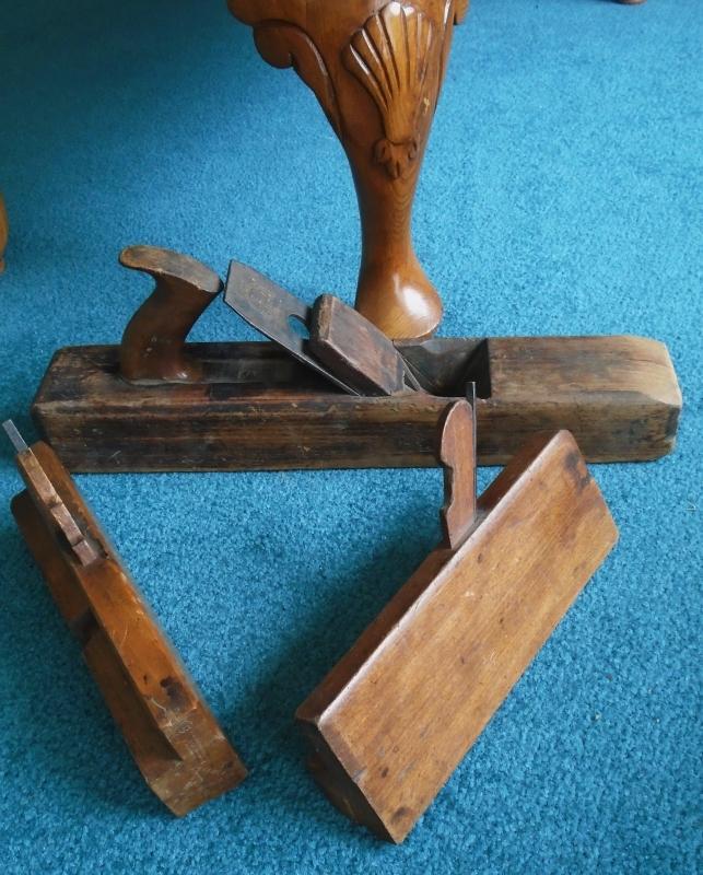 c1860s_RARE FIND #1 G.BERRY TOTTENHAM COURT Rd BLADE Hearnshaw Bros. SHEFFIELD #2 John Moseley & Sons #3 A. MATHIESON WOODEN BLOCK MOLDING PLANE