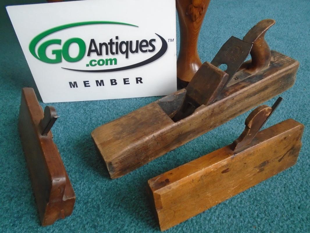 c1860s_RARE FIND #1 G.BERRY TOTTENHAM COURT Rd BLADE Hearnshaw Bros. SHEFFIELD #2 John Moseley & Sons #3 A. MATHIESON WOODEN BLOCK MOLDING PLANE
