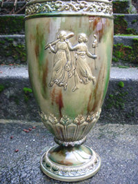 GENUINE ANTIQUE low price $1199.00 ~~ LARGE 22 Inches Height _Majolica Urn / VASE ~~ Showpiece upon Entering Home or Office ~~ CIRCA 1860 ~~ANTIQUE ROADSHOW ARTIFACT ~~ FANTASTIC FIND