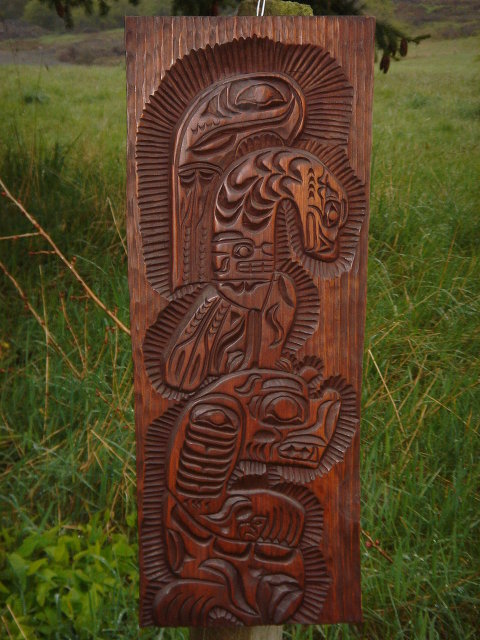 Carving UnderValued See Picture for Comparison!!! North American Native Art Northwest Coast SALISH ~~ LARGE 28 INCHES HIGH ~~ Heavy wooden Plaque Hand Carved by Master Carver James John Coast Salish Son of Famous Jimmy John Works of Art in Museums