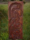 Carving UnderValued See Picture for Comparison!!! North American Native Art Northwest Coast SALISH ~~ LARGE 28 INCHES HIGH ~~ Heavy wooden Plaque Hand Carved by Master Carver James John Coast Salish Son of Famous Jimmy John Works of Art in Museums