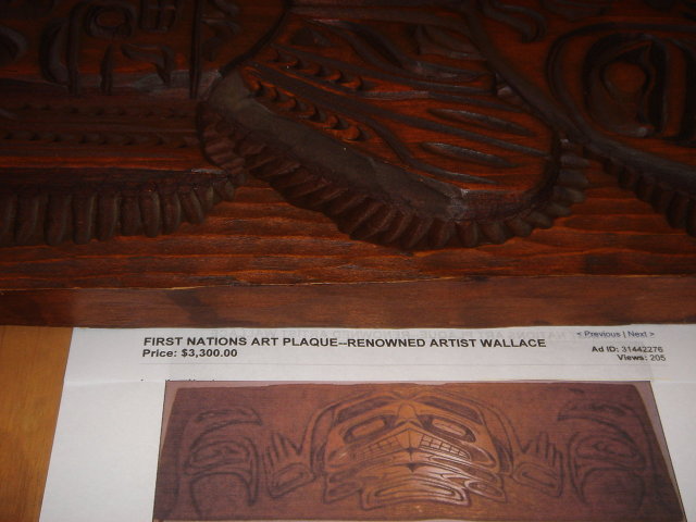 Carving UnderValued See Picture for Comparison!!! North American Native Art Northwest Coast SALISH ~~ LARGE 28 INCHES HIGH ~~ Heavy wooden Plaque Hand Carved by Master Carver James John Coast Salish Son of Famous Jimmy John Works of Art in Museums