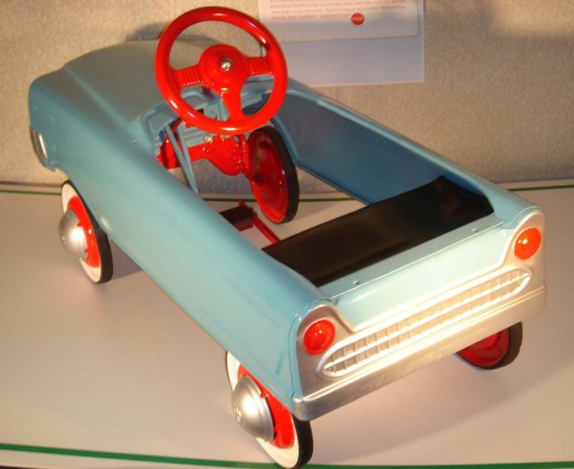 A BEAUTIFUL Birthday GIFT _Child's Toy Pedal Car Steel Body ORIGINAL RUBBER TIRES and Rubber Pedals Restored Makes Beautiful Gift Way Finished OR ADD NEW DECALS to Create BABY T-BIRD