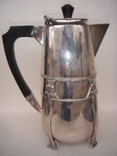 Art Nouveou SILVER Hot Water Pot ~~ Hallmarked ~~ Very Good Condition