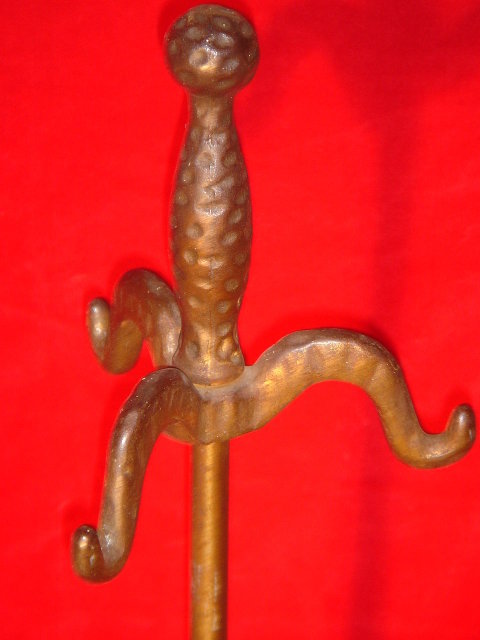 Old Authentic CAST IRON Fireplace Companion Holder 1915 Era _ARTS N CRAFTS_ from Nanaimo B.C. Canada Heritage Home