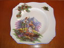 Vintage Royal Winton Plate with a Pretty Swiss Alps Scene Young Man and Young Lady