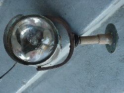 NAUTICAL OLD MARITIME Ships Spotlight / LAMP - British Columbia Historical item - Note the Skill of Metalsmith in Custom Making this Solid Brass Spotlight -Rivet Construction made for Large Ship