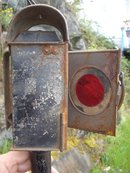 Genuine ANTIQUE Horse and Buggy Days CARRIAGE LANTERN Tin Construction Candle to light. Clips on Buggy. Possible link from Hudson's Bay Company Bastion Fort
