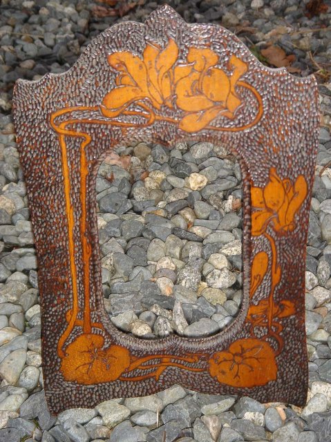 POKER ART Art Nouveau Picture Frame SOLID BIRDS EYE MAPLE construction