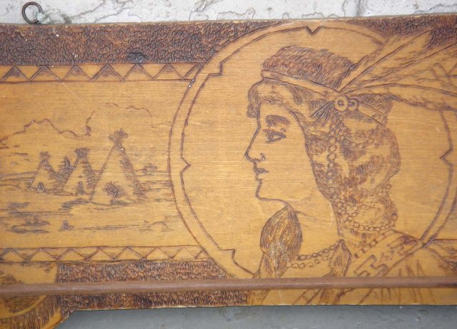 Poker Art Plaque with Tie Rack or Towel Bar PAULINE JOHNSON Image ~~ PLUS with New Book History of Pauline Johnson