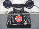 COLLECTIBLE ~ RCA Advertising Logo on VERY VERY VERY RARE Non-Dial DIRECTLINE PHONE ~~ HEAVY 6 1/2 LBS Steel Body + Bakelite Receiver