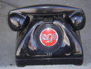 COLLECTIBLE ~ RCA Advertising Logo on VERY VERY VERY RARE Non-Dial DIRECTLINE PHONE ~~ HEAVY 6 1/2 LBS Steel Body + Bakelite Receiver