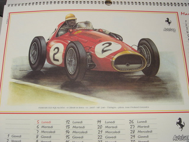Vintage FERRARI Calendar In New Condition this item is Direct from Carmakers Store Years ago