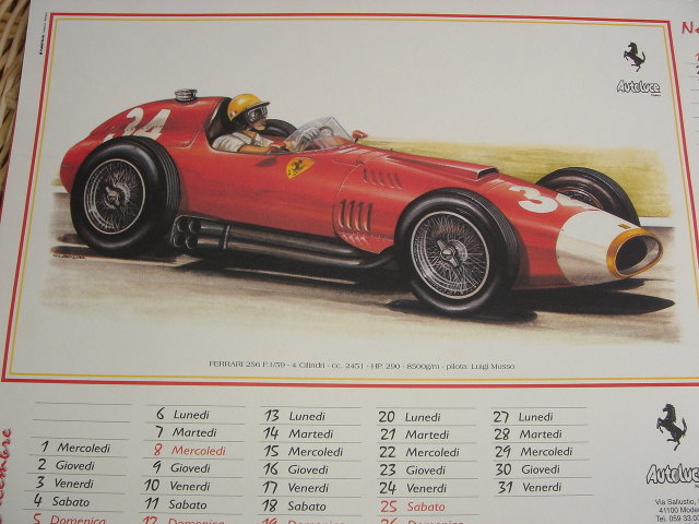 Vintage FERRARI Calendar In New Condition this item is Direct from Carmakers Store Years ago