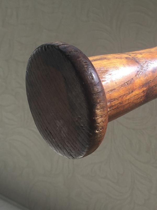 19th Century WAGON TONGUE style BASEBALL BAT Bottle Shape_SOLID WOOD_ FLAT CUT at BOTH ENDS_ FAT Boy_ NOT CRACKED NOT BROKEN_RARE FIND!!!