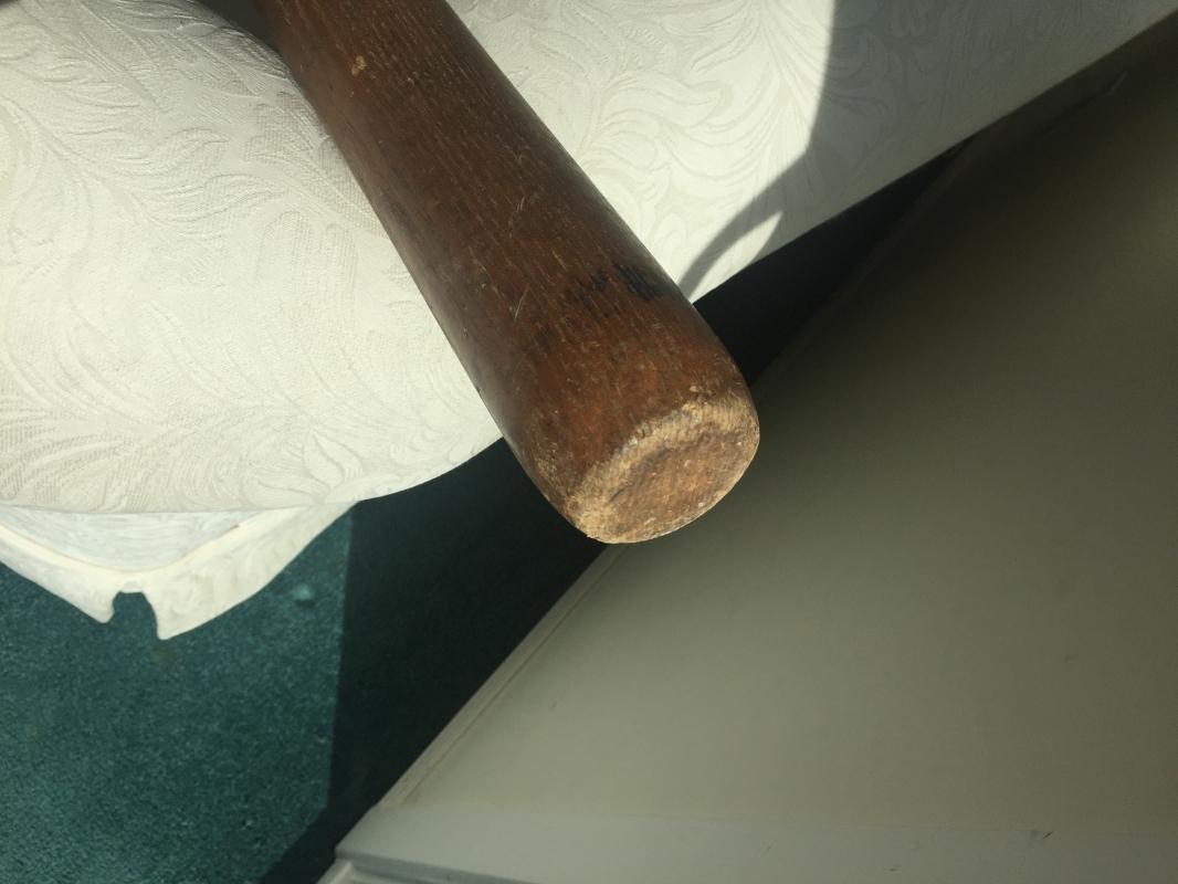 19th Century WAGON TONGUE style BASEBALL BAT Bottle Shape_SOLID WOOD_ FLAT CUT at BOTH ENDS_ FAT Boy_ NOT CRACKED NOT BROKEN_RARE FIND!!!