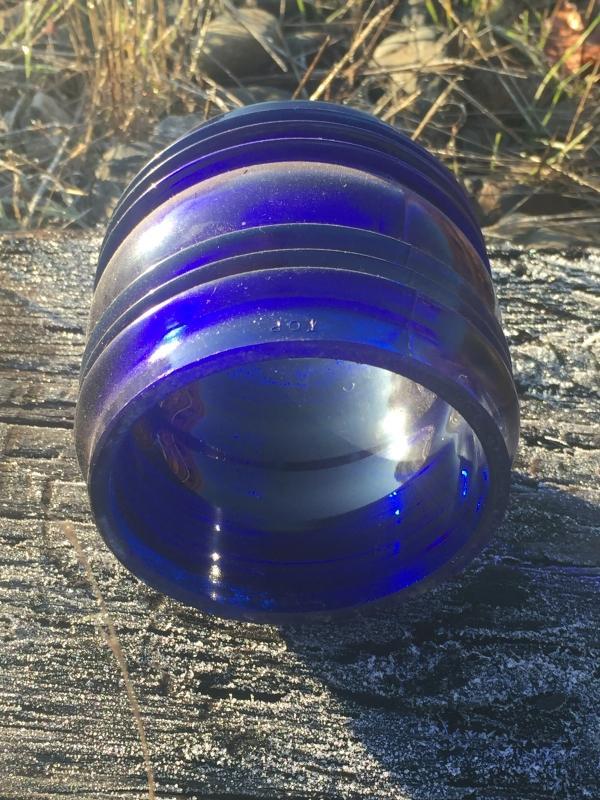 Original RAILWAY LANTERN RARE FIND with COBALT BLUE LENS, NO DAMAGE. Stamped C.N.R.