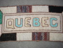 Old CANADA Country Antique Collectible CANADIANA 1920's QUEBEC Hand Hooked Rug _ 34 Inches Wide